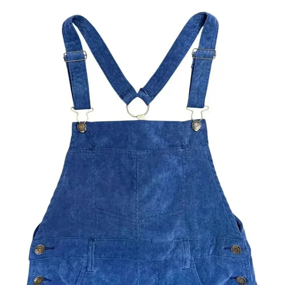UNIQ Always On Time Blue Corduroy Overall Dress Size M - Picture 3 of 12